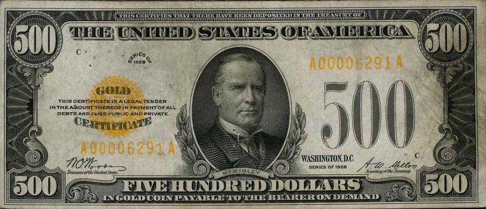 Billet dollar convertible en or pre-bretton woods