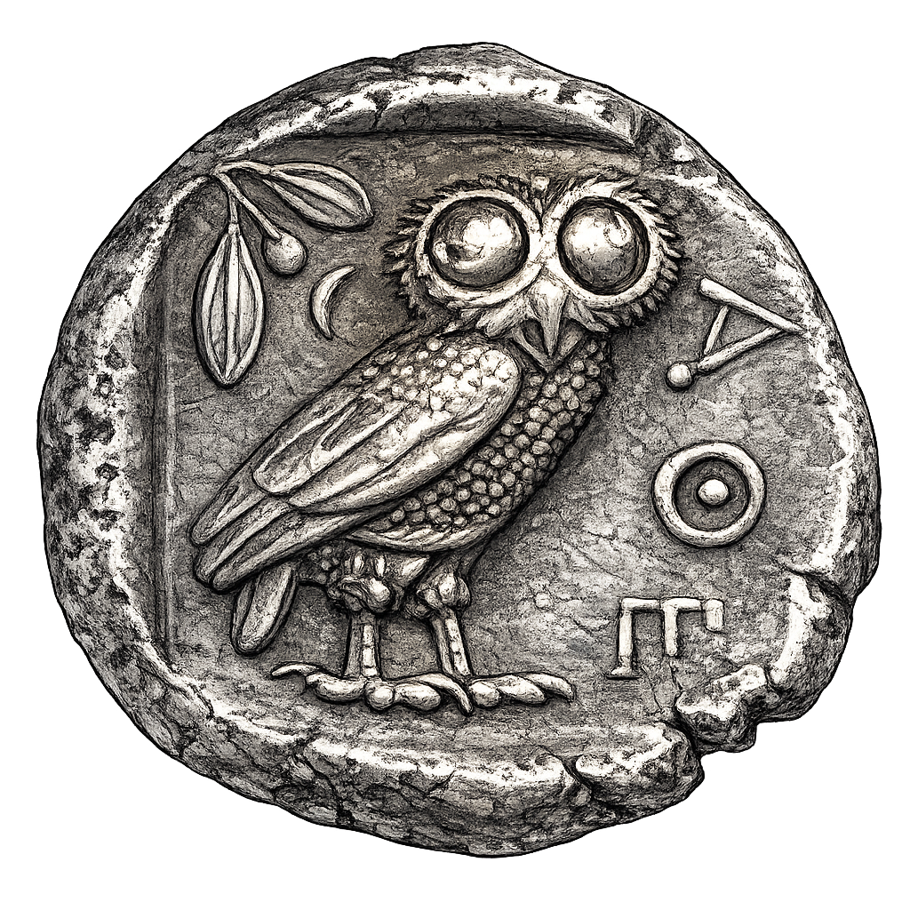 Drachme d'athenes en argent