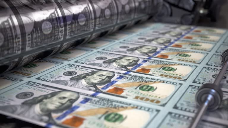 Impression de billets de dollar américain